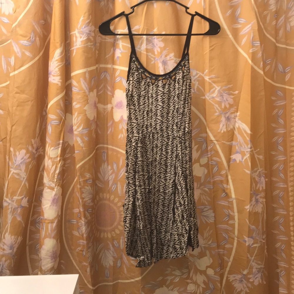 Aztec beaded mini dress